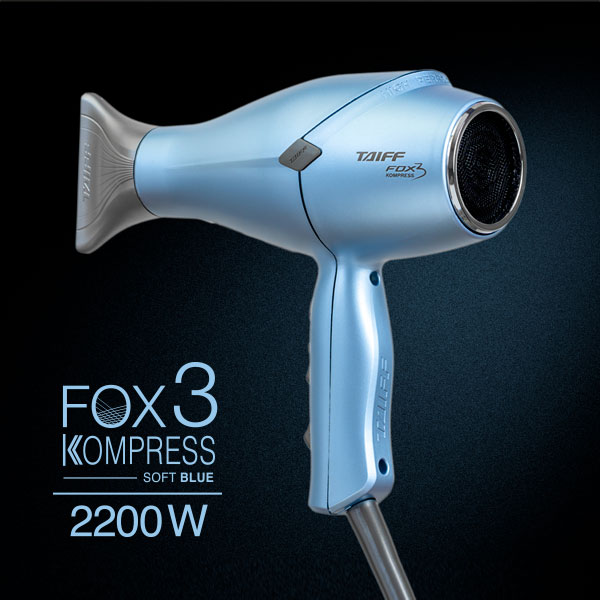 Secador Profissional para Cabeleireiro Fox 3 Kompress 2200w Soft Blue -  Taiff